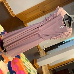 COPY - Dress Pink Lace Ruffled Cap Sleeve